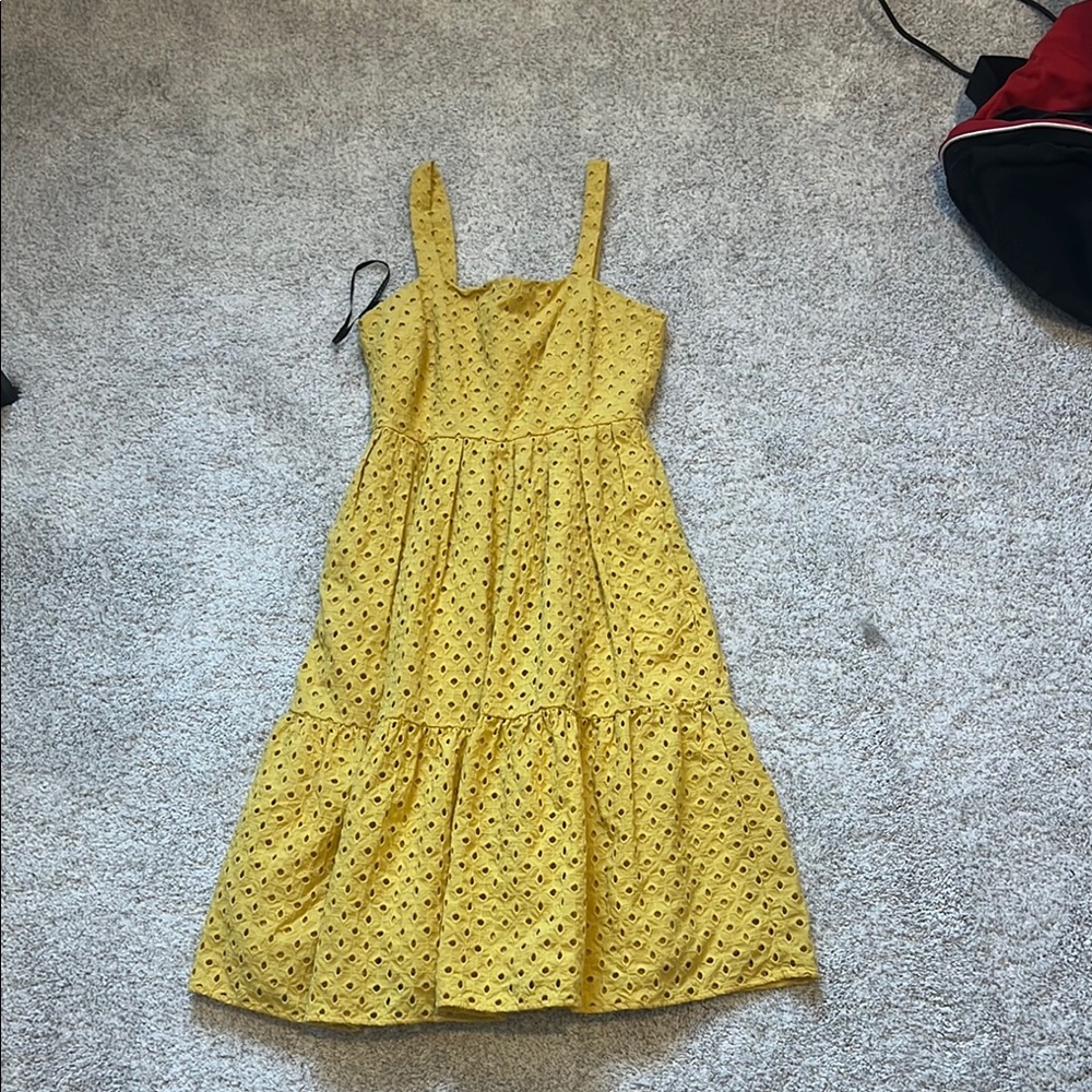 Yellow Polka Dot Tiered Sundress